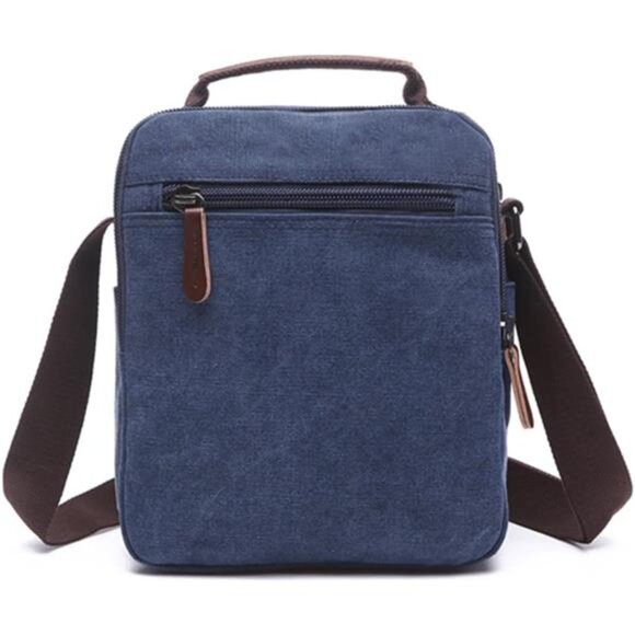 Small Canvas Crossbody Shoulder Bag Messenger Bag Work Bag - Picture 6 of 7